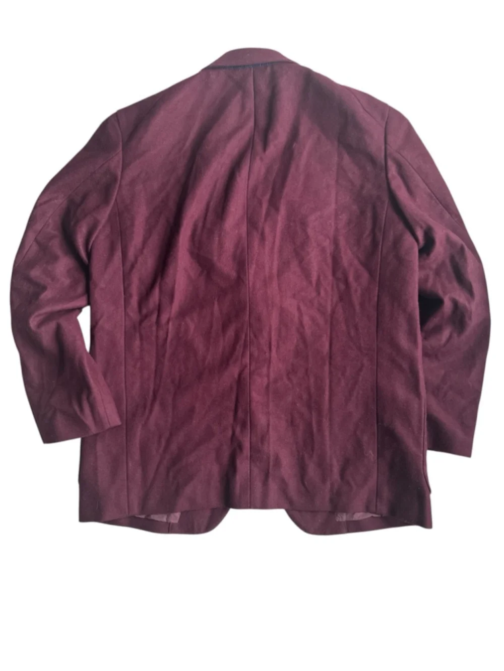 Jil Sander Uniqlo Men's Burgundy Single-Breasted Blazer Wool Cashmere Size M